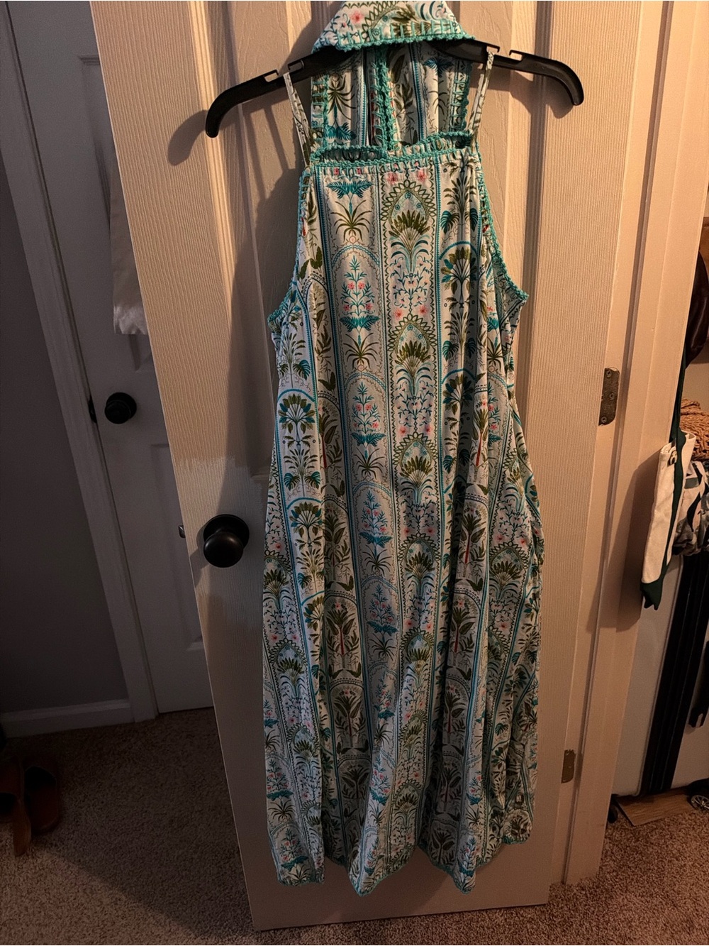 Sleeveless Floral Print Halter Maxi Dress - Crown & Ivy